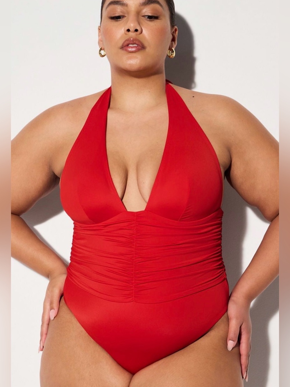 yitty red swim size 1x one piece new